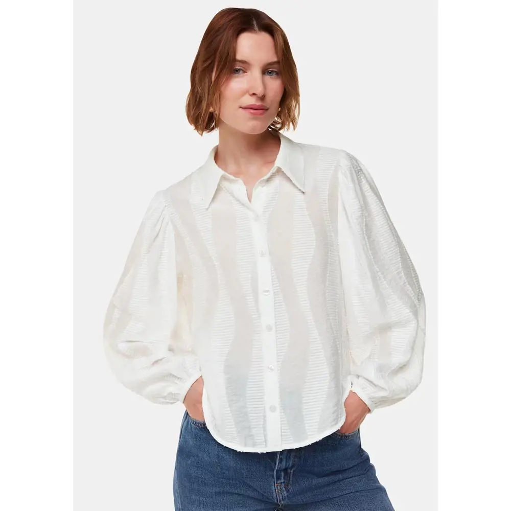 Whistles White Hannah Textured Shirt